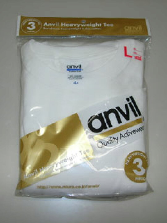 楽天市場】アンビル3パックTシャツ/ホワイト 3枚入白Tシャツ/anvil 