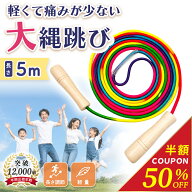 【新発売記念50％OFF】【発達リズム体操講師監修】5m 大縄跳び 長縄跳び なわとび 縄跳び ＼ 軽量で大人…