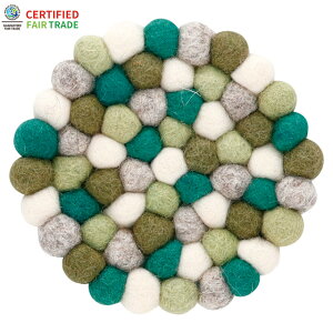 ネパール フェルト雑貨 ポコポココースター コースター