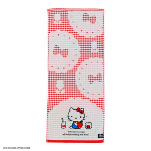 サンリオ ハローキティ セブンティーズチェック フェイスタオル