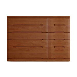 チェスト タンス 幅150 5段 奥行44 アルダー ナチュラル ニレ ブラウン 無垢 木製 完成品 桐 箪笥 洋服 たんす 北欧 衣類収納 衣装ケース 着物 桐たんす 引き出し 整理タンス 日本製 国産 大川家