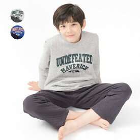 【全品10％OFFクーポン配布中！1/16　01：59まで】子供服 Kids Foret (キッズフォーレ) 【WEB限定】カレッジ風プリントキルト長袖パジャマ・ルームウェア 90cm 100cm 110cm 120cm 130cm 140cm 150cm 160cm B91715