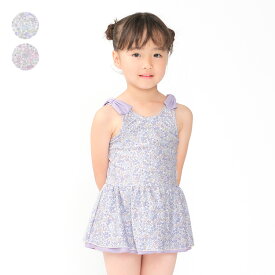 【4/30までP10倍！】子供服 Kids Foret (キッズフォーレ) 小花柄ワンピース水着 90cm～130cm B33823