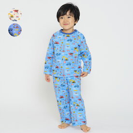 【15％OFFクーポン&ポイント5倍！】【スーパーセール期間限定】【23秋冬セール30%OFF】 子供服 Kids Foret (キッズフォーレ) 働く車柄キルトパジャマ 90cm～140cm B51702