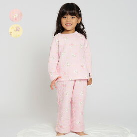 【4/30までP10倍！】【23秋冬セール30%OFF】 子供服 Kids Foret (キッズフォーレ) くま柄キルトパジャマ 90cm～140cm B51703