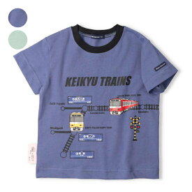【子供服】moujonjon (ムージョンジョン)【ネット限定】京急電鉄電車路線図半袖Tシャツ 90cm～130cm F32818