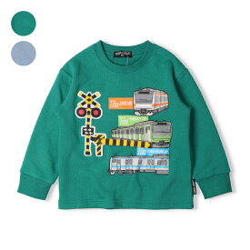 【全品10％OFFクーポン配布中！1/16　01：59まで】【25秋冬セール30％OFF】子供服 Hungry Heart (ハングリーハート) JR在来線電車遮断機仕掛け裏毛トレーナー・スウェット 90cm 100cm 110cm 120cm 130cm 140cm K54622