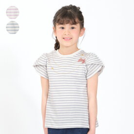 子供服 t/mini (ターカーミニ) ネックレス風刺繍リボン付きボーダー半袖Tシャツ 80cm～130cm K42802