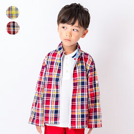 子供服 moujonjon (ムージョンジョン) マドラスチェックジャケット・ブルゾン 90cm～140cm M32100