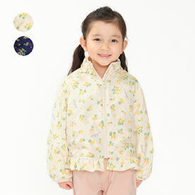 【4/30までP10倍！】子供服 moujonjon (ムージョンジョン) お花柄タフタジャケット 90cm～140cm M22100