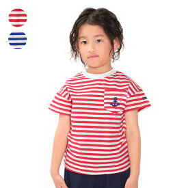 子供服 moujonjon (ムージョンジョン) ボーダー半袖Tシャツ 80cm～140cm M32802