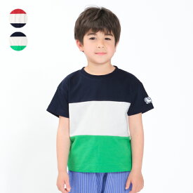 子供服 moujonjon (ムージョンジョン) 3段切替半袖Tシャツ 80cm～140cm M32804