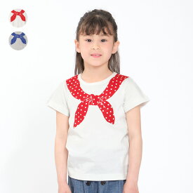 子供服 moujonjon (ムージョンジョン) スカーフプリント半袖Tシャツ 80cm～140cm M42800