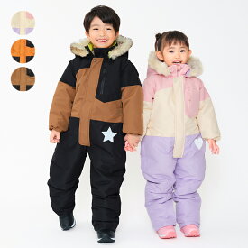 【全品10％OFFクーポン配布中！1/16　01：59まで】子供服 moujonjon (ムージョンジョン) 切替スノーコンビ・スノーウェア 90cm 100cm 110cm 120cm M52783