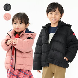 【全品10％OFFクーポン配布中！1/16　01：59まで】子供服 moujonjon (ムージョンジョン) 無地ナイロン中綿入りジャケット・アウター 90cm 100cm 110cm 120cm 130cm M54149