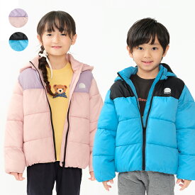 【全品10％OFFクーポン配布中！1/16　01：59まで】子供服 moujonjon (ムージョンジョン) ナイロンナ中綿入り切替ジャケット・アウター 90cm 100cm 110cm 120cm 130cm M64149