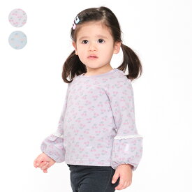 【24夏セール50%OFF】子供服 crescent (クレセント) さくらんぼ柄ジャガード長袖Tシャツ・ロンT 80cm〜130cm N22802
