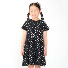 子供服 crescent (クレセント) 水玉ドット柄ティアード半袖ワンピース 80cm～130cm N42321