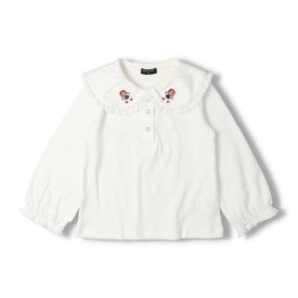 【23秋冬セール30%OFF】 子供服 Daddy Oh Daddy (ダディオダディ) ダディコ刺繍スムース長袖ブラウス 90cm 100cm 110cm 120cm 130cm キッズ 女の子 V60550