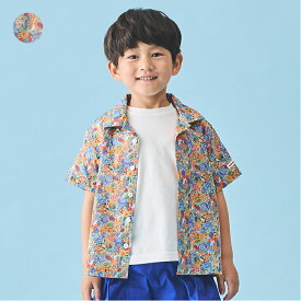 【15％OFFクーポン&ポイント5倍！】【スーパーセール期間限定】子供服 Daddy Oh Daddy (ダディオダディ) リバティプリント花柄半袖シャツ 90cm～130cm V32504