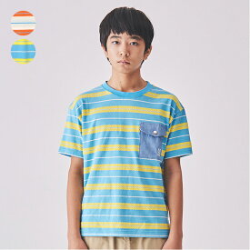 子供服 Daddy Oh Daddy (ダディオダディ)日本製 立体ボーダーポケット付半袖Tシャツ140cm～160cm V32827