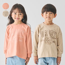 【4/30までP10倍！】【24春セール30%OFF】子供服 Daddy Oh Daddy (ダディオダディ) 日本製フロッキープリントTシャツ・ロンT 90cm 100cm 110cm 120cm 130cm キッズ 男の子 V12804