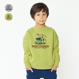 【23秋冬セール30%OFF】 子供服 Daddy Oh Daddy (ダディオダディ) 日本製車サガラ刺繍裏起毛トレーナー 90cm 100cm 110cm 120cm 130cm 140cm キッズ 男の子　V50624