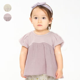 子供服 kid´s zoo (キッズズー) ジャガード切替Tシャツ 80cm～130cm W42800