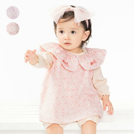 【25秋冬セール40％OFF】子供服 kid´s zoo (キッズズー) エンボス花柄チュニック 80cm，90cm W64900