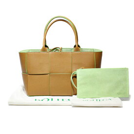 ボッテガ・ヴェネタ BOTTEGA VENETA マキシイントレチャート ザ アルコ スモール トートバッグ レザー ブラウン キャラメル ピスタチオ ブランド レディース 女性 BAG 日常使い 斜め掛け 肩掛け 誕生日 プレゼント