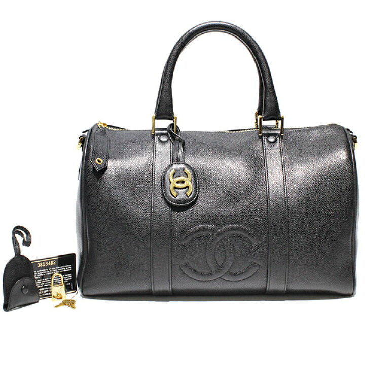 楽天市場】ヴィンテージ シャネル CHANEL ボストンバッグ キャビア 