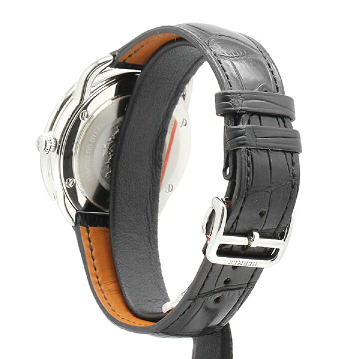 楽天市場】エルメス HERMES アルソー AR7.710 グレー文字盤 SS レザー 