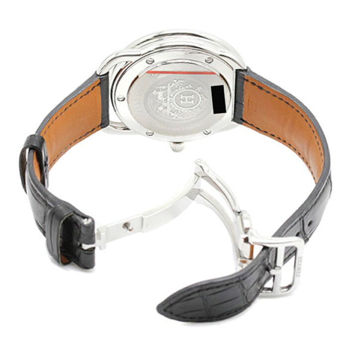 楽天市場】エルメス HERMES アルソー AR7.710 グレー文字盤 SS レザー 