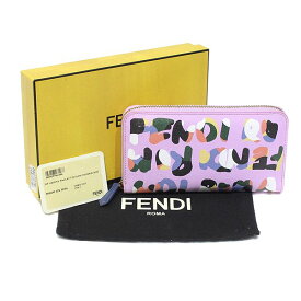 【FENDI】フェンディ 8M0299.4CK.F049L マルチカラー グラフィティ ロゴプリント ラウンドファスナー長財布 純正保存箱・袋付き