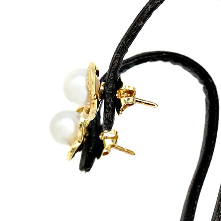 楽天市場】ミキモト MIKIMOTO リーフモチーフ パール K14YG ピアス 6mm 