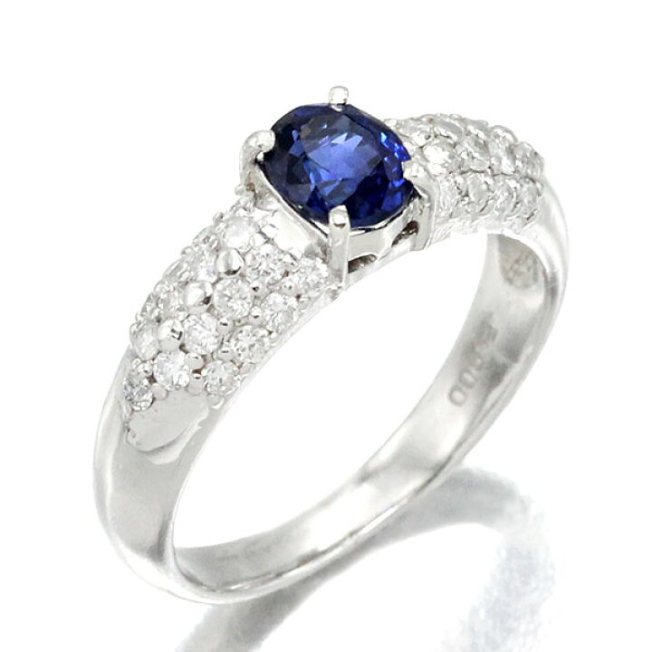 楽天市場】プラチナ サファイア ダイヤモンド リング 11号 Pt900 S0 