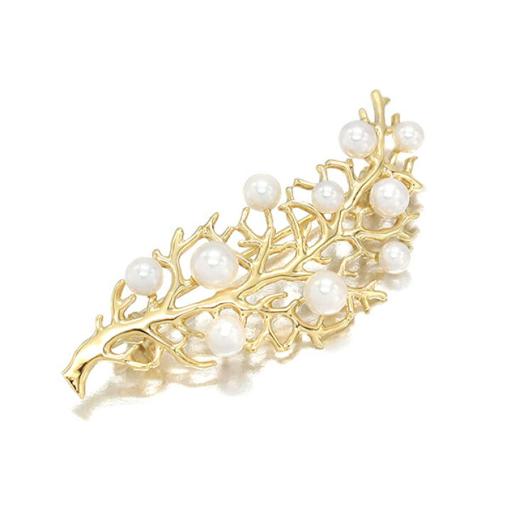 楽天市場】ミキモト MIKIMOTO サンゴモチーフ パール K18YG ブローチ 