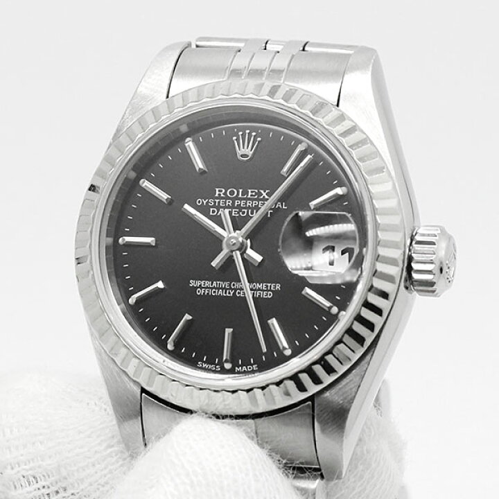 楽天市場】ロレックス ROLEX デイトジャスト 79174 ブラック文字盤 Y番  