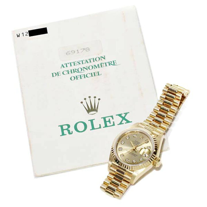 楽天市場】ロレックス ROLEX デイトジャスト 69178G 10Pダイヤモンド 