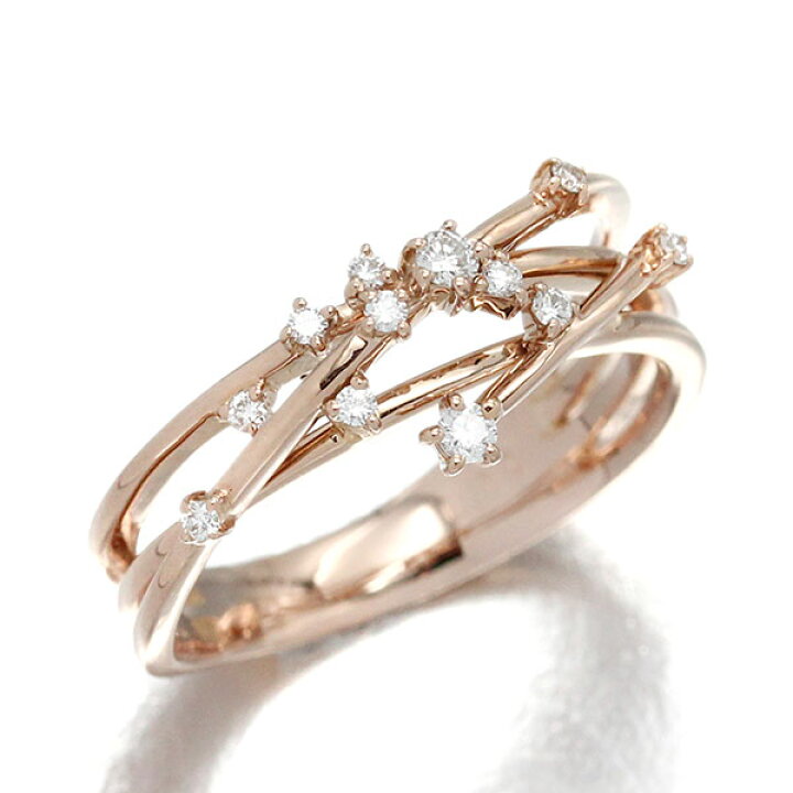 楽天市場】スタージュエリー STAR JEWELRY K18PG ダイヤモンド リング 