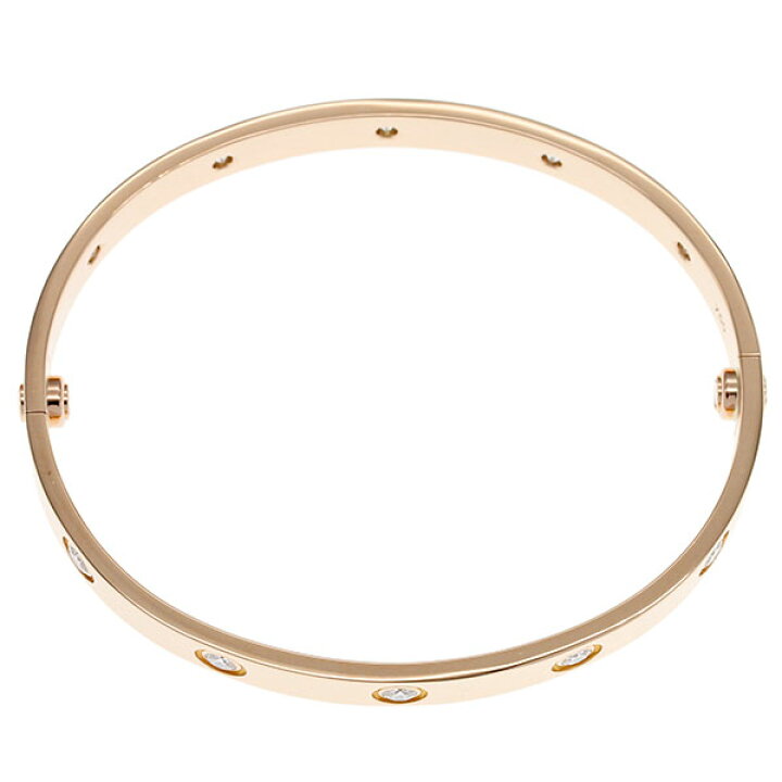 楽天市場】カルティエ Cartier ラブブレス K18PG フルダイヤ #17 