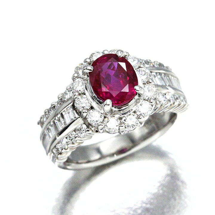 楽天市場】プラチナ ルビー ダイヤモンド リング 9号 R1.818ct D1 