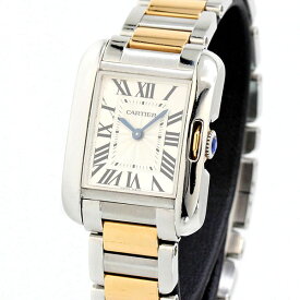 カルティエ Cartier タンクアングレーズSM レディース腕時計 K18PG/SS クォーツ W5310019 ピンクゴールド750 高級 女性 彼女 プレゼント 20代 30代 40代 50代 定番 ブランド 人気