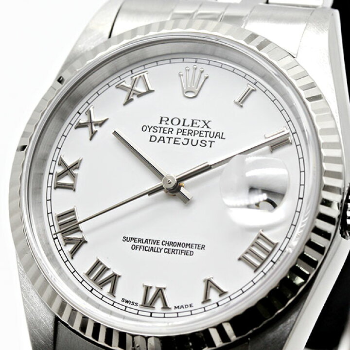 楽天市場】ロレックス ROLEX デイトジャスト 16234 ホワイトローマ文字 