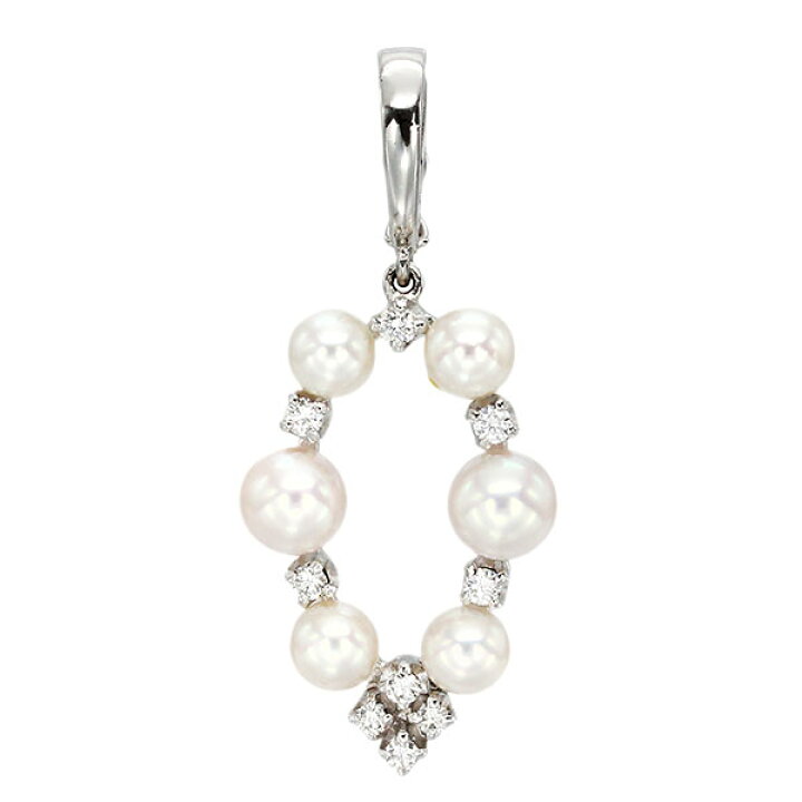 楽天市場】ミキモト MIKIMOTO K18WG パール ダイヤモンド ペンダント 