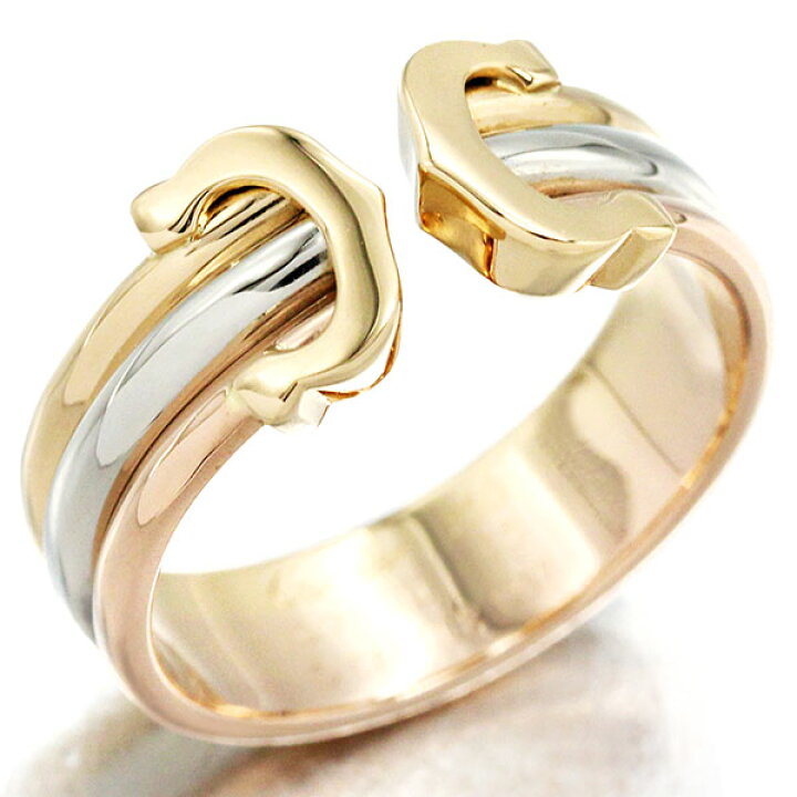 楽天市場】カルティエ Cartier 2Cリング K18YG/K18WG/K18PG リング #50 