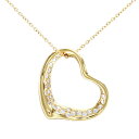 ティファニー TIFFANY&Co. K18YG エルサ・ペレッティ オープン ハート ダイヤモンド ペンダント ネックレス 40.5cm イエローゴールド750 金 女性 レディース ジュエリー 宝石 アクセサリー 誕生石 4月 ファッション おしゃれ 誕生日 バースデー プレゼント ブランド