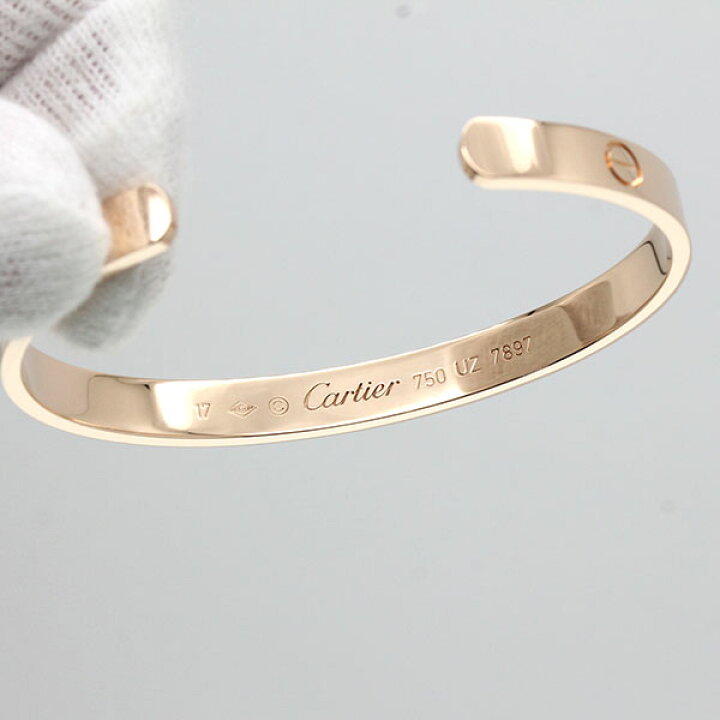 楽天市場】カルティエ Cartier ラブブレス K18PG #17 ピンクゴールド  