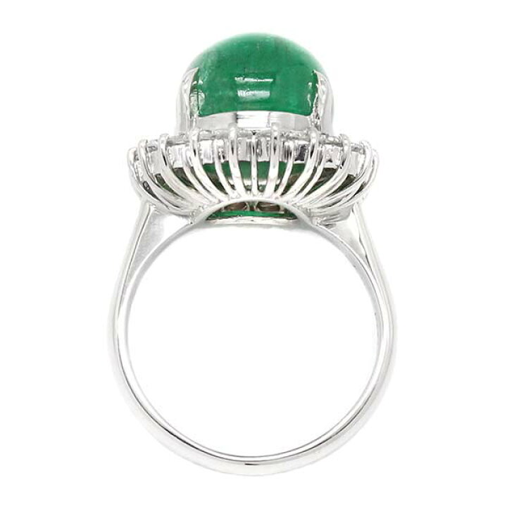 楽天市場】プラチナ エメラルド ダイヤモンド リング 13号 E8.75ct D0 