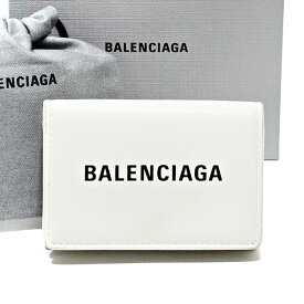 バレンシアガ BALENCIAGA エブリデイ 三つ折り財布 505055DLQHN-9060 レザー ホワイト 白 EVERYDAY ミニウォレット コンパクト シンプル ブランド 男性 メンズ 女性 レディース ユニセックス 誕生日 バースデー プレゼント ギフト
